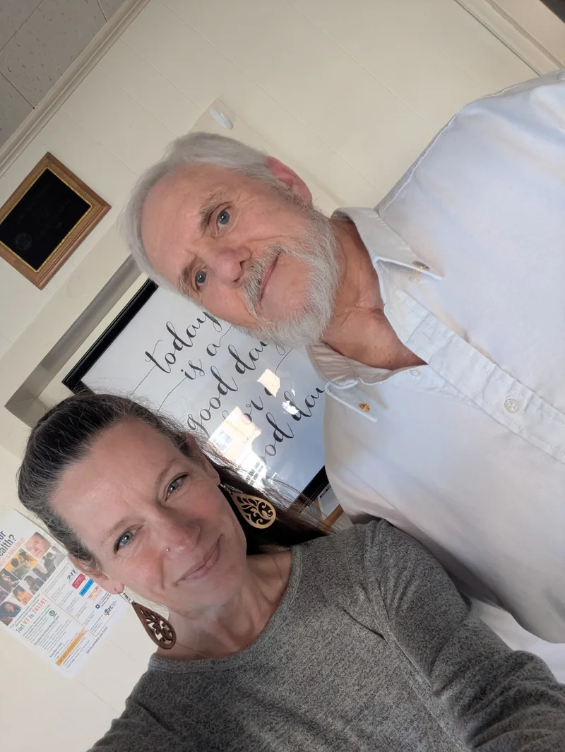 Maria Carlson Noel with a fellow recovery coach
