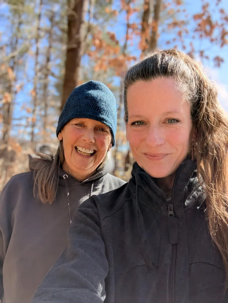 Maria Carlson Noel with her mother.