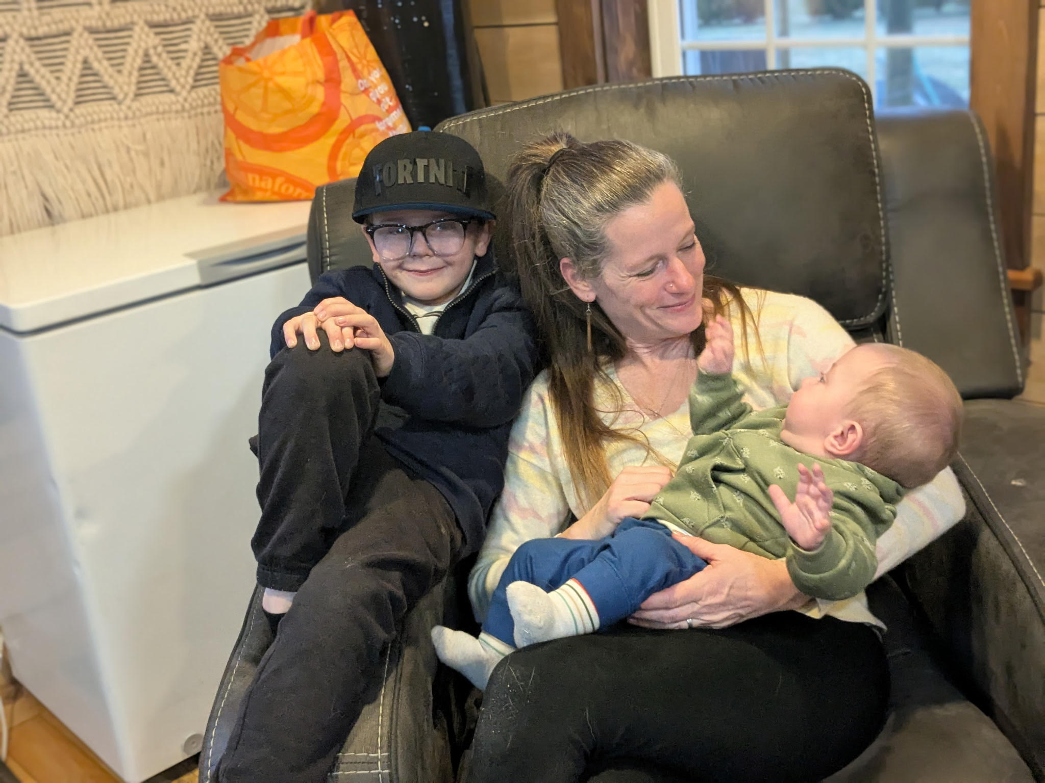 Maria Carlson Noel with her nephews.