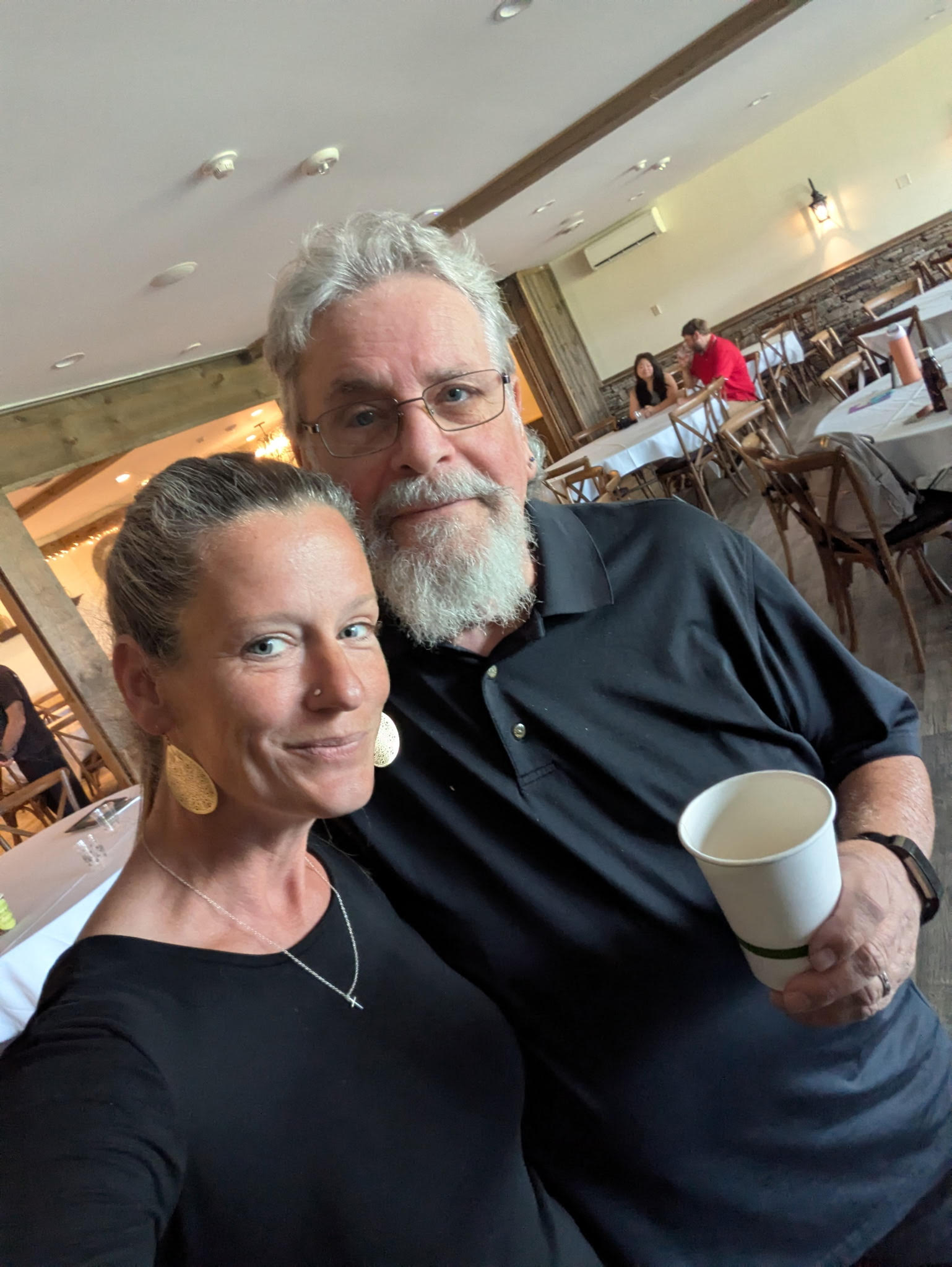 Maria Carlson Noel with father.