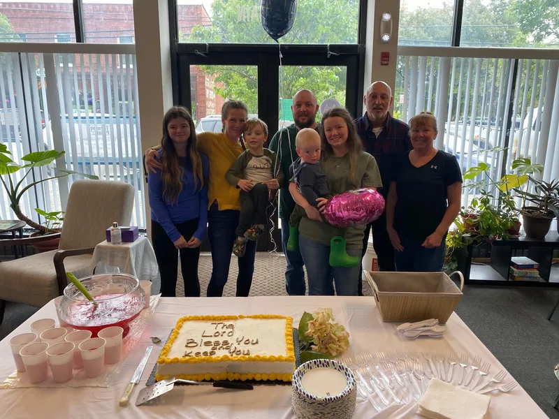 Maria Carlson Noel with her family.